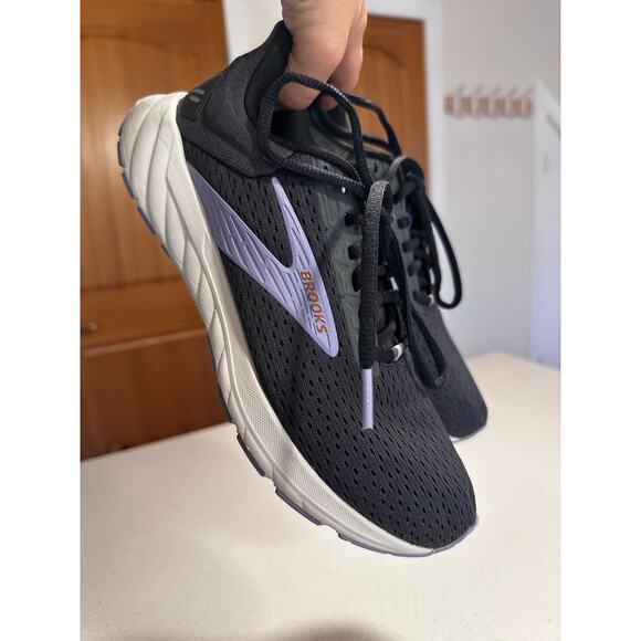 Brooks Women's 8.5 Anthem 6 Low Top Running Shoes Sneakers Black Purple Athletic - Picture 2 of 8